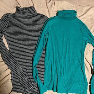 Bundle (2) - Turtle Neck Long Sleeve Tops